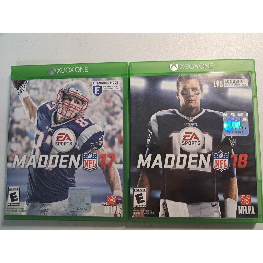 EA Sports Madden NFL 17 and Madden NFL 18 Bundle Xbox One Games Lot